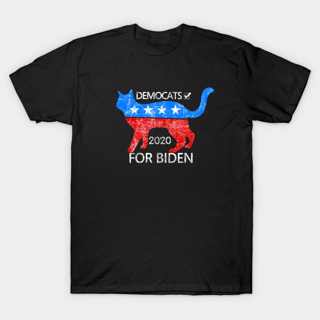 Democrat for Biden 2020 Presidential Cat Lover T-Shirt by TeeCreations